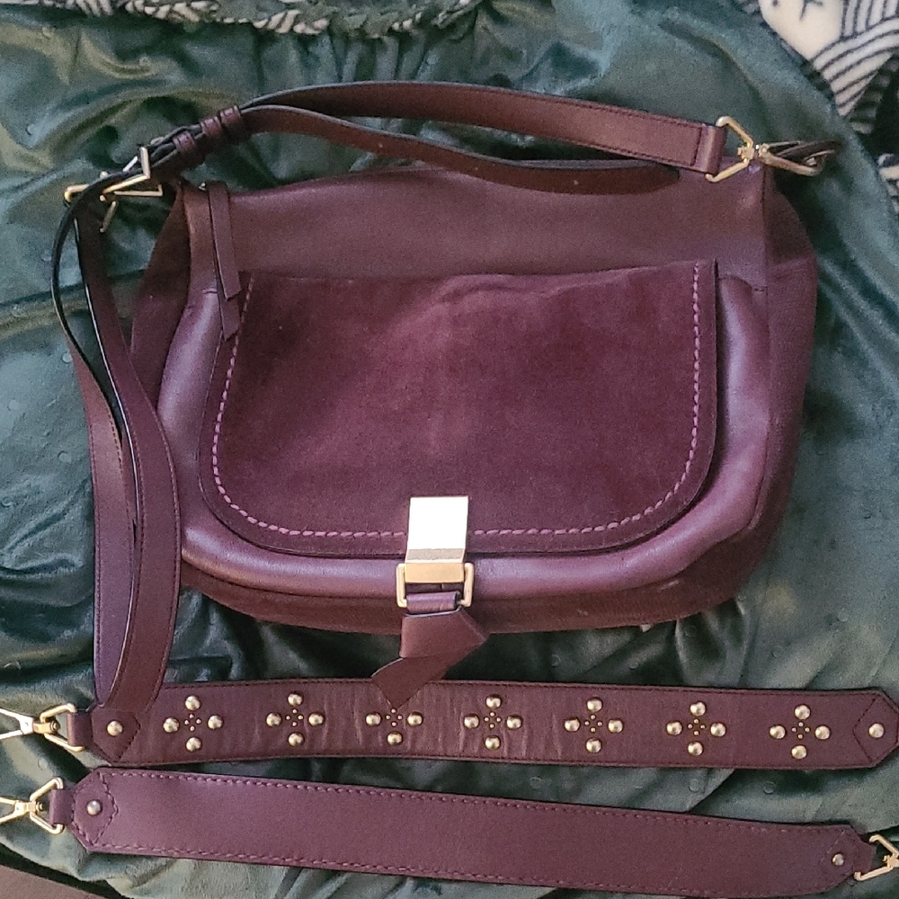 Vera Bradley Carson Leather Saddle Bag (With All Original Straps!)